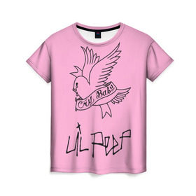 Женская футболка 3D с принтом LIL PEEP. Cry Baby в Курске, 100% полиэфир ( синтетическое хлопкоподобное полотно) | прямой крой, круглый вырез горловины, длина до линии бедер | lil peep. cry baby | лил пип
