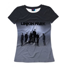 Женская футболка 3D с принтом Группа Linkin Park в Курске, 100% полиэфир ( синтетическое хлопкоподобное полотно) | прямой крой, круглый вырез горловины, длина до линии бедер | bennington | chester | linkin park | альтернативный | беннингтон | группа | ленкин | линкин | майк | метал | музыкант | ню | нюметал | парк | певец | рок | рэп | честер | электроник