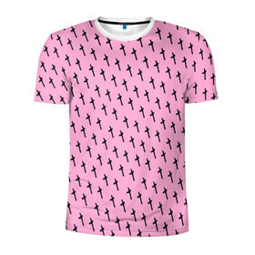Мужская футболка 3D спортивная с принтом LiL PEEP Pattern в Курске, 100% полиэстер с улучшенными характеристиками | приталенный силуэт, круглая горловина, широкие плечи, сужается к линии бедра | lil peep. cry baby | лил пип