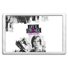 Магнит 45*70 с принтом Chloe. Life is Strange. в Курске, Пластик | Размер: 78*52 мм; Размер печати: 70*45 | before the storm | black and white | chloe | grunge | life is strange | pink | punk | гранж | розовый | хлоя | черно белое