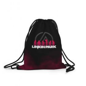Рюкзак-мешок 3D с принтом Linkin Park в Курске, 100% полиэстер | плотность ткани — 200 г/м2, размер — 35 х 45 см; лямки — толстые шнурки, застежка на шнуровке, без карманов и подкладки | chester bennington | linkin park | беннингтон честер | линкин парк