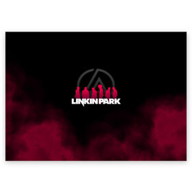 Поздравительная открытка с принтом Linkin Park в Курске, 100% бумага | плотность бумаги 280 г/м2, матовая, на обратной стороне линовка и место для марки
 | chester bennington | linkin park | беннингтон честер | линкин парк