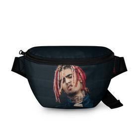 Поясная сумка 3D с принтом Lil Pump в Курске, 100% полиэстер | плотная ткань, ремень с регулируемой длиной, внутри несколько карманов для мелочей, основное отделение и карман с обратной стороны сумки застегиваются на молнию | esketit | esskeetit | gang | lil | pump | rap | качер | лил | маленький | насос | памп | репер | рэпер | рэппер | с дредами | эшкере | эшкерее | эшкереее | эшкерееее | эщкере | эщкерее | эщкереее | эщкерееее