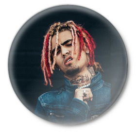 Значок с принтом Lil Pump в Курске,  металл | круглая форма, металлическая застежка в виде булавки | esketit | esskeetit | gang | lil | pump | rap | качер | лил | маленький | насос | памп | репер | рэпер | рэппер | с дредами | эшкере | эшкерее | эшкереее | эшкерееее | эщкере | эщкерее | эщкереее | эщкерееее