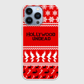 Чехол для iPhone 13 Pro с принтом Hollywood Undead в Курске,  |  | charlie scene | danny | funny man | hollywood | j dog | johnny 3 tears | undead | андед | голивуд | голливудская | группа | знак | кранккор | красный | метал | надпись | нежить | новогодний | новый год | ню | праздник | реп | рождество