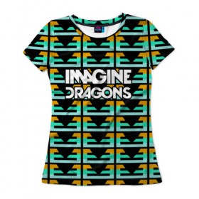 Женская футболка 3D с принтом Imagine Dragons в Курске, 100% полиэфир ( синтетическое хлопкоподобное полотно) | прямой крой, круглый вырез горловины, длина до линии бедер | альтернативный | американская | группа | драгонс | имеджин | инди | индирок | поп | рок | электроник