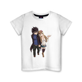 Детская футболка хлопок с принтом fairy tail в Курске, 100% хлопок | круглый вырез горловины, полуприлегающий силуэт, длина до линии бедер | 