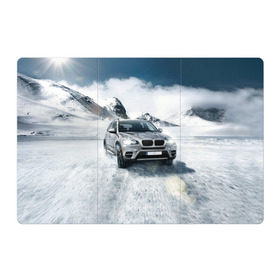 Магнитный плакат 3Х2 с принтом BMW X5 в Курске, Полимерный материал с магнитным слоем | 6 деталей размером 9*9 см | auto | race | авто | автомобиль | бмв | бумер | бэха | гонки | марка | машина
