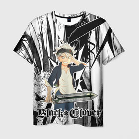 Мужская футболка 3D с принтом Black Clover в Курске, 100% полиэфир | прямой крой, круглый вырез горловины, длина до линии бедер | black clover | manga | аниме | астер | магия | манга | черный клевер