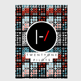 Скетчбук с принтом Twenty One Pilots в Курске, 100% бумага
 | 48 листов, плотность листов — 100 г/м2, плотность картонной обложки — 250 г/м2. Листы скреплены сверху удобной пружинной спиралью | 21 pilots | rock | twenty one pilots | группа | дуэт | звезды | известные | креативные | линии | логотип | модные | надписи | название | полосы.красный | рок | рок группа | текстура | эмблема | яркие