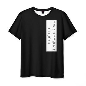Мужская футболка 3D с принтом Twenty One Pilots под углом в Курске, 100% полиэфир | прямой крой, круглый вырез горловины, длина до линии бедер | Тематика изображения на принте: rock | t.o.p. | top | twenty one pilots | рок