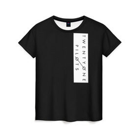 Женская футболка 3D с принтом Twenty One Pilots под углом в Курске, 100% полиэфир ( синтетическое хлопкоподобное полотно) | прямой крой, круглый вырез горловины, длина до линии бедер | rock | t.o.p. | top | twenty one pilots | рок