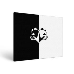 Холст прямоугольный с принтом Панда в Курске, 100% ПВХ |  | бамбук | бамбуковый медведь | белый | голова | два | животное | злость | красная книга | крутой | мишка | оскал | панда | прикольный | тату | цвета | чб | черный | ярость