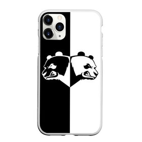Чехол для iPhone 11 Pro матовый с принтом Панда в Курске, Силикон |  | бамбук | бамбуковый медведь | белый | голова | два | животное | злость | красная книга | крутой | мишка | оскал | панда | прикольный | тату | цвета | чб | черный | ярость