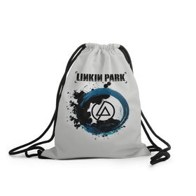 Рюкзак-мешок 3D с принтом Linkin Park в Курске, 100% полиэстер | плотность ткани — 200 г/м2, размер — 35 х 45 см; лямки — толстые шнурки, застежка на шнуровке, без карманов и подкладки | bennington | chester | linkin park | беннингтон | ленкин | линкин | майк | честер