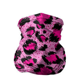 Бандана-труба 3D с принтом Розовый леопард в Курске, 100% полиэстер, ткань с особыми свойствами — Activecool | плотность 150‒180 г/м2; хорошо тянется, но сохраняет форму | гепард | леопард