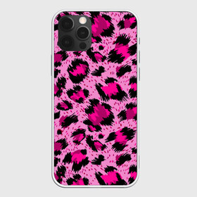 Чехол для iPhone 12 Pro Max с принтом Розовый леопард в Курске, Силикон |  | Тематика изображения на принте: гепард | леопард