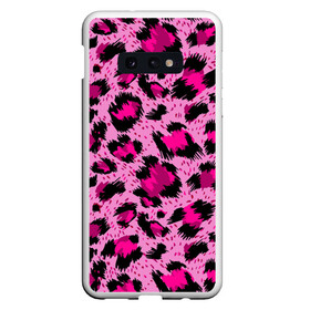 Чехол для Samsung S10E с принтом Розовый леопард в Курске, Силикон | Область печати: задняя сторона чехла, без боковых панелей | Тематика изображения на принте: гепард | леопард