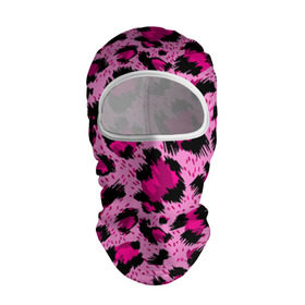 Балаклава 3D с принтом Розовый леопард в Курске, 100% полиэстер, ткань с особыми свойствами — Activecool | плотность 150–180 г/м2; хорошо тянется, но при этом сохраняет форму. Закрывает шею, вокруг отверстия для глаз кайма. Единый размер | Тематика изображения на принте: гепард | леопард