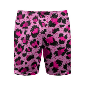 Мужские шорты 3D спортивные с принтом Розовый леопард в Курске,  |  | гепард | леопард