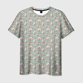 Мужская футболка 3D с принтом Сфинксы в Курске, 100% полиэфир | прямой крой, круглый вырез горловины, длина до линии бедер | киса домашние животные | кот | котик | котики | коты | кошка | кошки