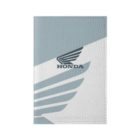 Обложка для паспорта матовая кожа с принтом Honda в Курске, натуральная матовая кожа | размер 19,3 х 13,7 см; прозрачные пластиковые крепления | car | honda | moto | motorbike | race | авто | автомобиль | гонки | марка | машина | мотоцикл | хонда