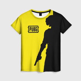 Женская футболка 3D с принтом PUBG в Курске, 100% полиэфир ( синтетическое хлопкоподобное полотно) | прямой крой, круглый вырез горловины, длина до линии бедер | playerunknowns battlegrounds | pubg