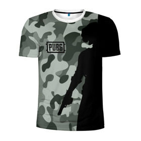Мужская футболка 3D спортивная с принтом PUBG в Курске, 100% полиэстер с улучшенными характеристиками | приталенный силуэт, круглая горловина, широкие плечи, сужается к линии бедра | playerunknowns battlegrounds | pubg
