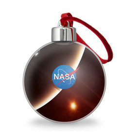 Ёлочный шар с принтом NASA SPACE в Курске, Пластик | Диаметр: 77 мм | galaxy | nasa | space | астрономия | известные | космос | наса | планеты | сатурн