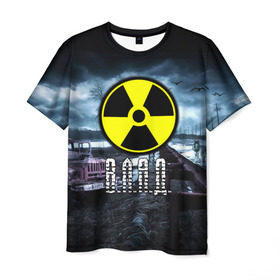Мужская футболка 3D с принтом S.T.A.L.K.E.R. - В.Л.А.Д. в Курске, 100% полиэфир | прямой крой, круглый вырез горловины, длина до линии бедер | stalker | влад | владислав | припять | радиация | сталкер | чернобыль