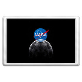 Магнит 45*70 с принтом NASA MOON в Курске, Пластик | Размер: 78*52 мм; Размер печати: 70*45 | Тематика изображения на принте: galaxy | moon | nasa | space | астрономия | известные | космос | луна | наса | планет