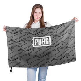 Флаг 3D с принтом PUBG WEAPONS в Курске, 100% полиэстер | плотность ткани — 95 г/м2, размер — 67 х 109 см. Принт наносится с одной стороны | playerunknowns battlegrounds | pubg