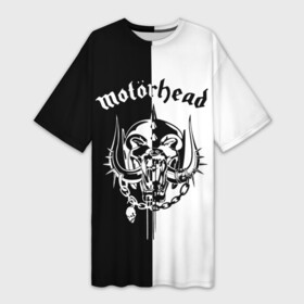 Платье-футболка 3D с принтом Motorhead в Курске,  |  | larry wallis | lucas fox | motorhead | motrhead | группа | кэмпбелл | лемми | метал | микки ди | мотор хед | моторхед | рок | тейлор | фил | хард | хардрок | хеви | хевиметал