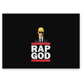 Поздравительная открытка с принтом Rap God Eminem в Курске, 100% бумага | плотность бумаги 280 г/м2, матовая, на обратной стороне линовка и место для марки
 | actor | american rapper | composer | eminem | music | rap | rap god | record producer |   | актёр | американский | композитор | музыка | музыкальный продюсер | рэп | рэпер