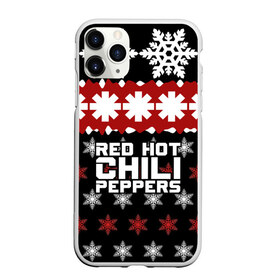 Чехол для iPhone 11 Pro матовый с принтом Праздничный RHCP в Курске, Силикон |  | red hot chili peppers | rhcp | альтернативный | группа | джош клингхоффер | знак | красные острые перцы чили | красный | метал | надпись | новогодний | новый год | праздник | ред хот ч | рождество | рок | рхчп | рэп