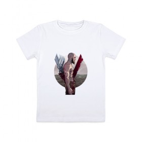 Детская футболка хлопок с принтом Викинги 4 в Курске, 100% хлопок | круглый вырез горловины, полуприлегающий силуэт, длина до линии бедер | 