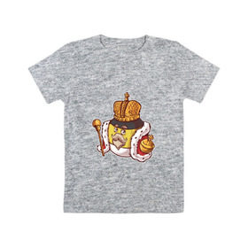 Детская футболка хлопок с принтом Царь в Курске, 100% хлопок | круглый вырез горловины, полуприлегающий силуэт, длина до линии бедер | country balls | имперский флаг | кантриболлс | российская империя | россия