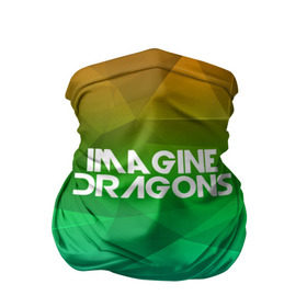 Бандана-труба 3D с принтом IMAGINE DRAGONS в Курске, 100% полиэстер, ткань с особыми свойствами — Activecool | плотность 150‒180 г/м2; хорошо тянется, но сохраняет форму | геометрия | градиент | драгонс | треугольники