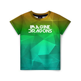 Детская футболка 3D с принтом IMAGINE DRAGONS в Курске, 100% гипоаллергенный полиэфир | прямой крой, круглый вырез горловины, длина до линии бедер, чуть спущенное плечо, ткань немного тянется | геометрия | градиент | драгонс | треугольники