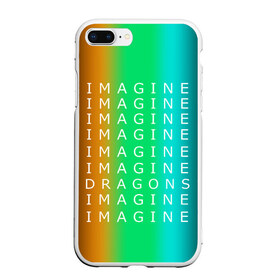 Чехол для iPhone 7Plus/8 Plus матовый с принтом IMAGINE DRAGONS в Курске, Силикон | Область печати: задняя сторона чехла, без боковых панелей | evolve | imagine dragons | new age | вокалист | группа | драгонс | известные | личности | надписи | реп | рок | триколор | фирменные цвета | яркие