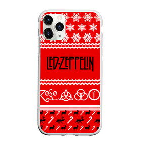 Чехол для iPhone 11 Pro матовый с принтом Праздничный Led Zeppelin в Курске, Силикон |  | Тематика изображения на принте: led zeppelin | блюз | группа | джимми пейдж | джон генри бонэм | джон пол джонс | знак | красный | лед зепелен | лед зеппелин | метал | надпись | новогодний | новый год | праздник | роберт плант | рождество