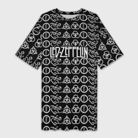 Платье-футболка 3D с принтом Led Zeppelin в Курске,  |  | led | led zeppelin | блюз | группа | джимми пейдж | джон генри бонэм | джон пол джонс | лед зепелен | лед зеппелин | метал | роберт плант | рок | тяжелый | фолк | хард | хардрок | хеви | хевиметал