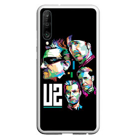 Чехол для Honor P30 с принтом U2 rock - band в Курске, Силикон | Область печати: задняя сторона чехла, без боковых панелей | adam clayton | alternative | band | bono | dance rock | dublin | edge | ireland | larry mullen | music | postpunk | rock | soft rock | u2 | адам клейтон | альтернативный | боно | группа | дублин | дэнс рок | ирландия | ларри маллен | музыка | постпанк | р