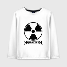 Детский лонгслив хлопок с принтом Megadeth в Курске, 100% хлопок | круглый вырез горловины, полуприлегающий силуэт, длина до линии бедер | megadet | megadeth | группа | дирк вербурен | дэвид эллефсон | дэйв мастейн | кико лоурейро | мегадет | мегадетх | метал | рок | трэш | трэшметал | тяжелый | хард | хардрок | хеви | хевиметал