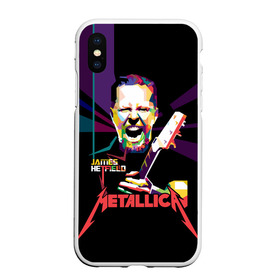 Чехол для iPhone XS Max матовый с принтом Metallica James Alan Hatfield в Курске, Силикон | Область печати: задняя сторона чехла, без боковых панелей | alan | american | band | hard | hatfield | james | metal | metallica | rock | thrash | алан | американская | джеймс | метал группа | трэш метал | хард рок | хэтфилд