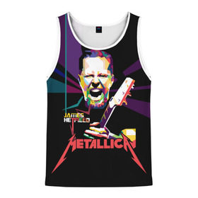 Мужская майка 3D с принтом Metallica James Alan Hatfield в Курске, 100% полиэстер | круглая горловина, приталенный силуэт, длина до линии бедра. Пройма и горловина окантованы тонкой бейкой | alan | american | band | hard | hatfield | james | metal | metallica | rock | thrash | алан | американская | джеймс | метал группа | трэш метал | хард рок | хэтфилд