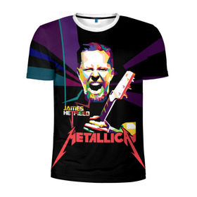 Мужская футболка 3D спортивная с принтом Metallica James Alan Hatfield в Курске, 100% полиэстер с улучшенными характеристиками | приталенный силуэт, круглая горловина, широкие плечи, сужается к линии бедра | alan | american | band | hard | hatfield | james | metal | metallica | rock | thrash | алан | американская | джеймс | метал группа | трэш метал | хард рок | хэтфилд
