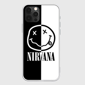 Чехол для iPhone 12 Pro Max с принтом Nirvana в Курске, Силикон |  | Тематика изображения на принте: cobain | kurt | nirvana | альтернативный | гранж | грол | группа | дональд | кобейн | курт | музыка | музыкант | надпись | нервана | нирвана | новоселич | певец | рок | смайл | смайлик | солист | язык