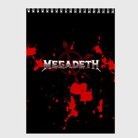 Скетчбук с принтом Megadeth в Курске, 100% бумага
 | 48 листов, плотность листов — 100 г/м2, плотность картонной обложки — 250 г/м2. Листы скреплены сверху удобной пружинной спиралью | megadet | megadeth | группа | дирк вербурен | дэвид эллефсон | дэйв мастейн | кико лоурейро | мегадет | мегадетх | метал | рок | трэш | трэшметал | тяжелый | хард | хардрок | хеви | хевиметал