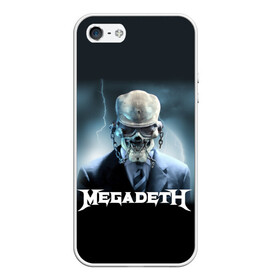 Чехол для iPhone 5/5S матовый с принтом Megadeth в Курске, Силикон | Область печати: задняя сторона чехла, без боковых панелей | Тематика изображения на принте: megadeth |   megadet | группа | дирк вербурен | дэвид эллефсон | дэйв мастейн | кико лоурейро | мегадет | мегадетх | метал | рок | трэш | трэшметал | тяжелый | хард | хардрок | хеви | хевиметал